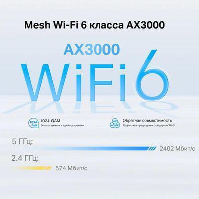 Бесшовный Mesh роутер TP-LINK Deco X50-4G(1-pack), AX3000, белый - фото 8 - id-p213144076