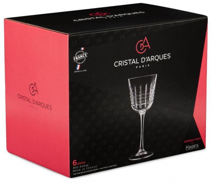 CRISTAL DARQUES Q4341 Набор бокалов для вина RENDEZ-VOUS 6шт 250мл - фото 1 - id-p215281276