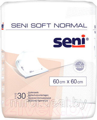 Набор пеленок одноразовых впитывающих Seni Normal Soft 60x60 - фото 1 - id-p215863242