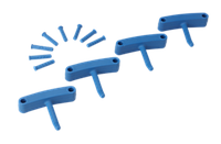 Крючок 4 шт. к настенным креплениям арт. 1017 и 1018, 140 мм, синий цвет