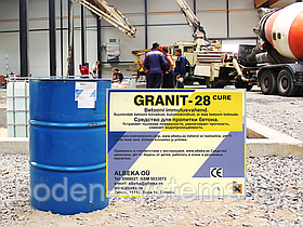 Granit-28Cure (150 л) - cредство упрочняющее для пропитки свежего и выдержанного бетона. СЕРТИФИКАТ РБ