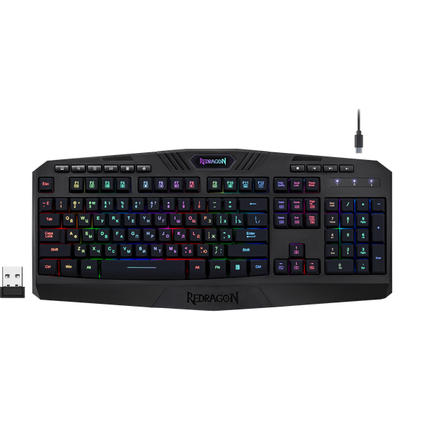 Клавиатура беспроводная игровая Redragon Harpe Wireless 2.4G RGB подсветка 78121 - фото 1 - id-p215311727