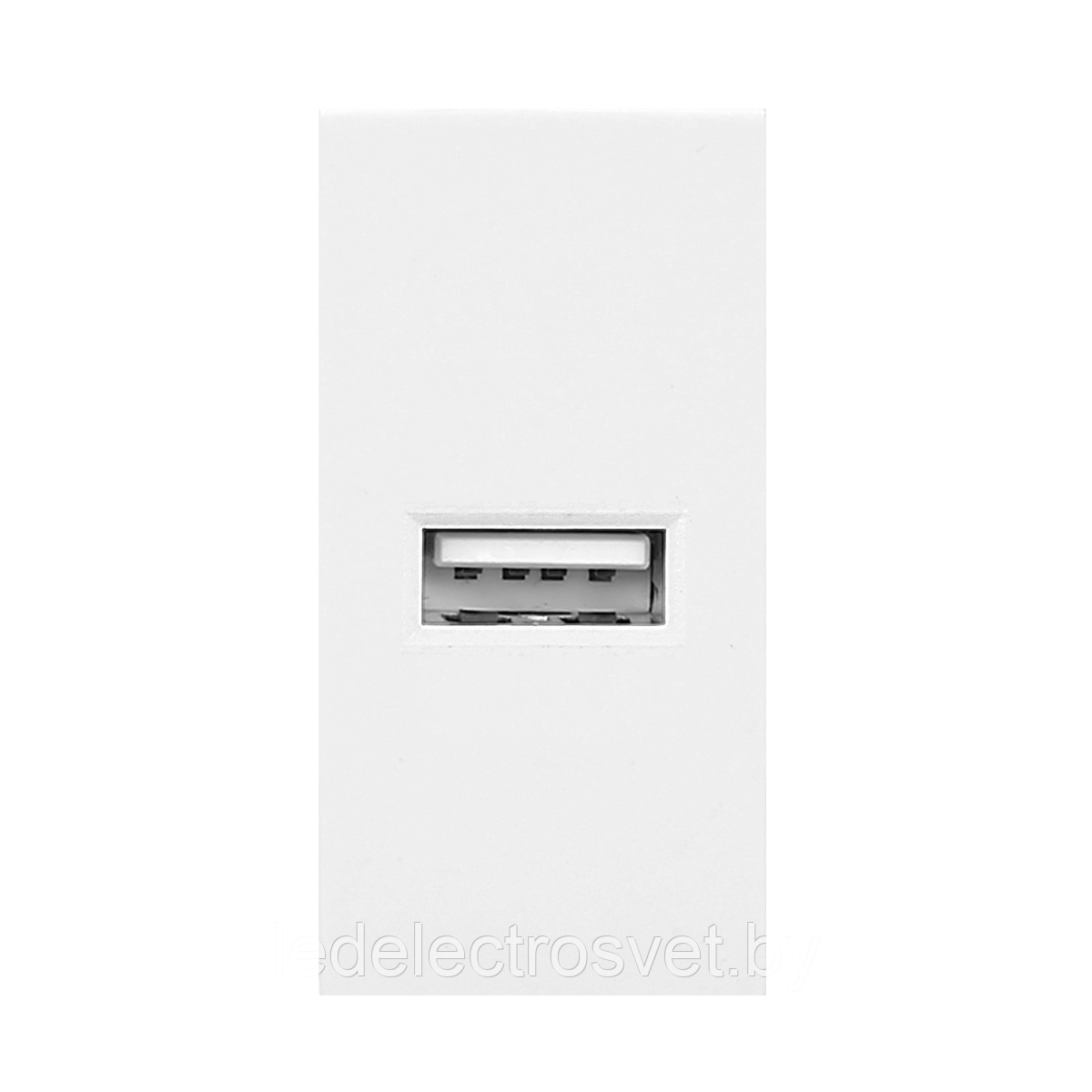 Розетка USB Type A, 1М, 5V, 2,1A, белая