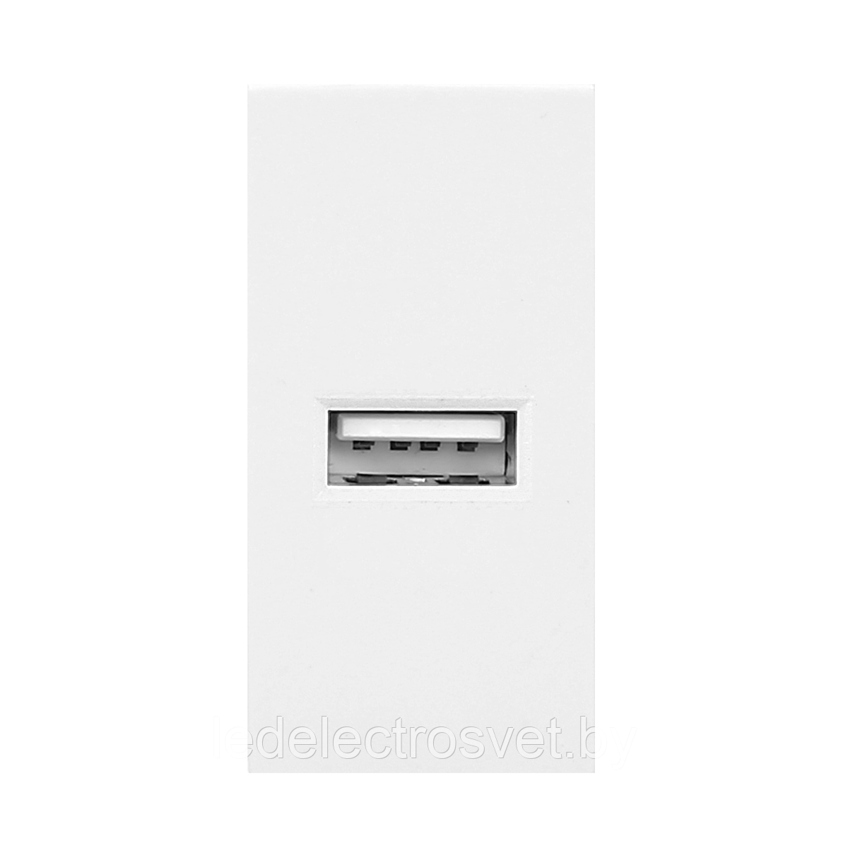 Розетка USB Type A, 1М, 5V, 2,1A, белая - фото 1 - id-p215729427