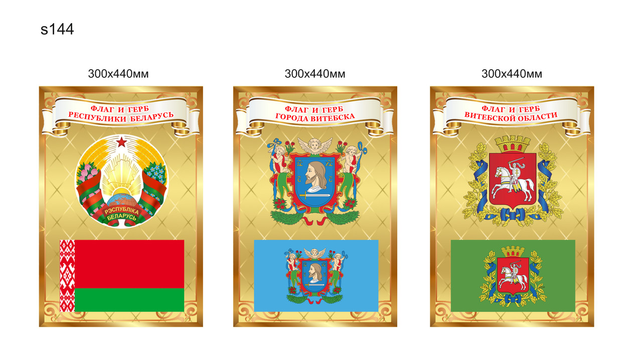 Комплект стендов с символикой Республики Беларусь и областных городов, с флагом и гербом. 300х440мм - фото 6 - id-p215871771
