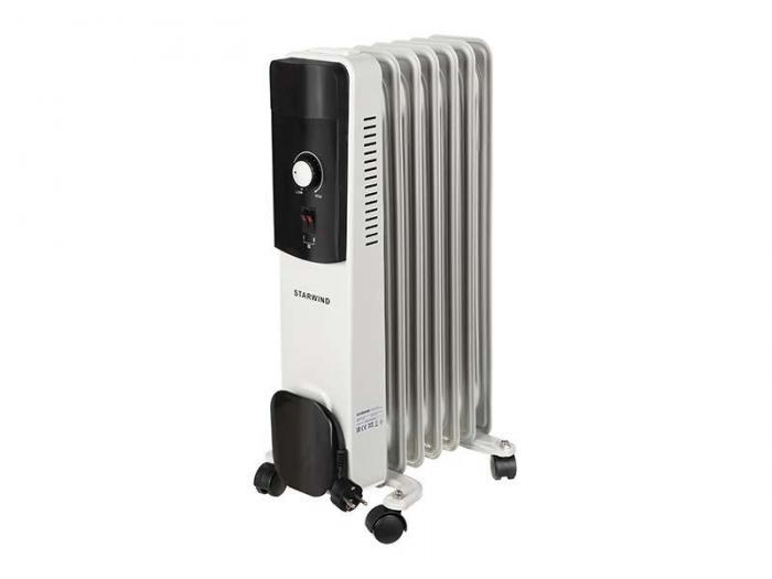 Масляный обогреватель для дома квартиры электрический радиатор напольная батарея отопления Starwind 7 секций - фото 1 - id-p215602460