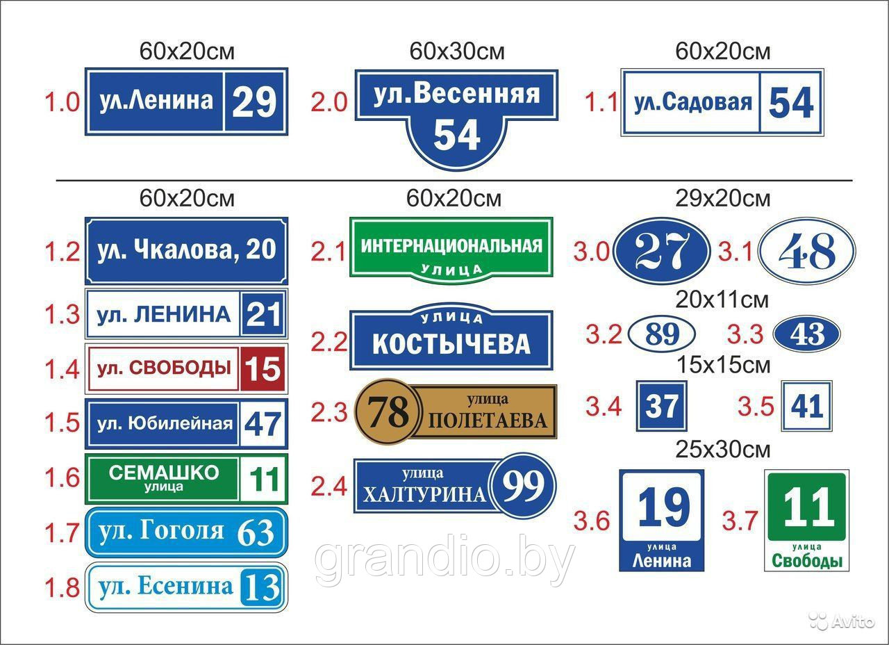 Адресные таблички