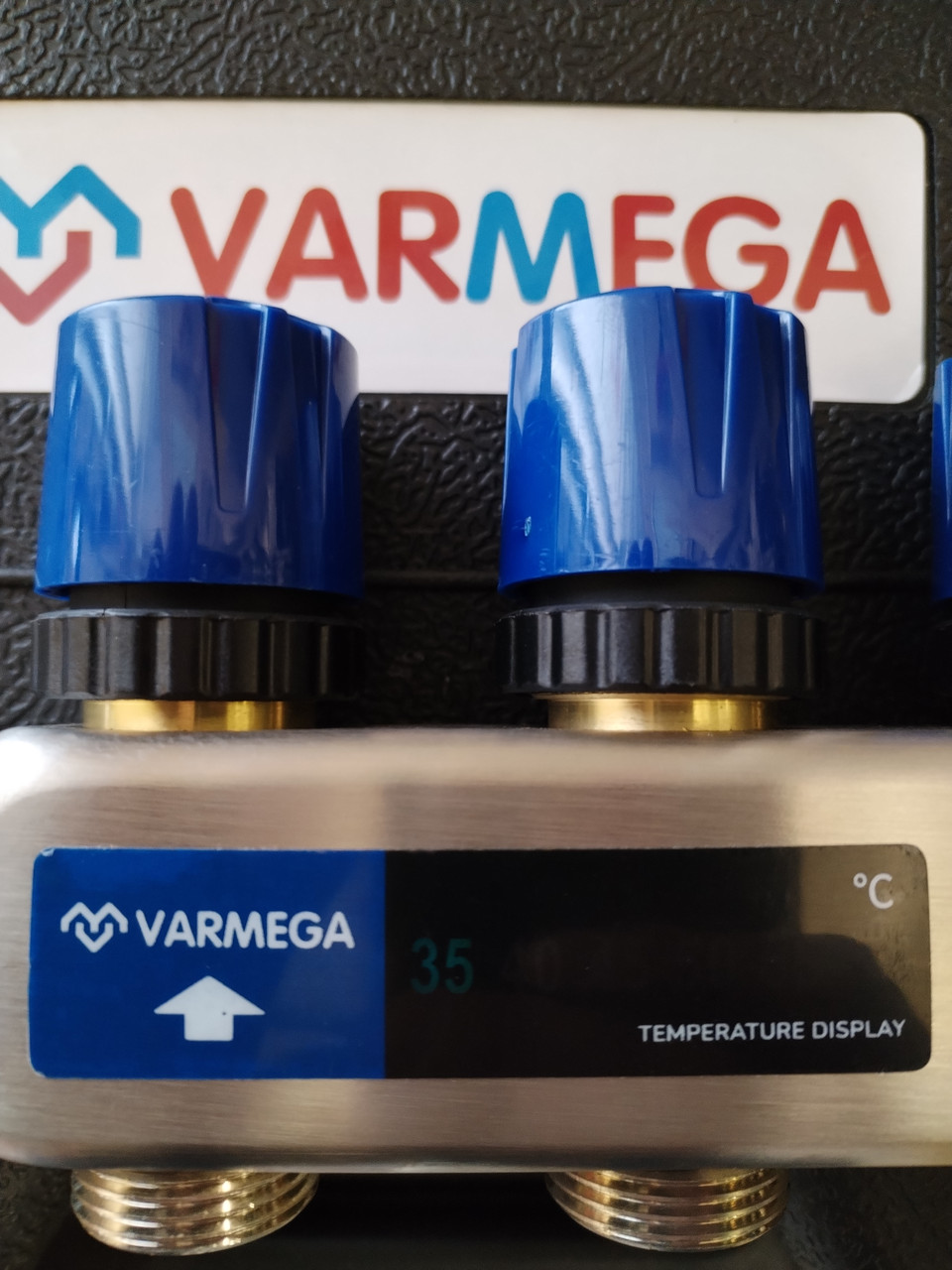 Распределительный коллектор (группа) с расходомерами Varmega VM15105 ВР 1", на 5 контуров 3/4" EK, нержавеющая - фото 2 - id-p152069044