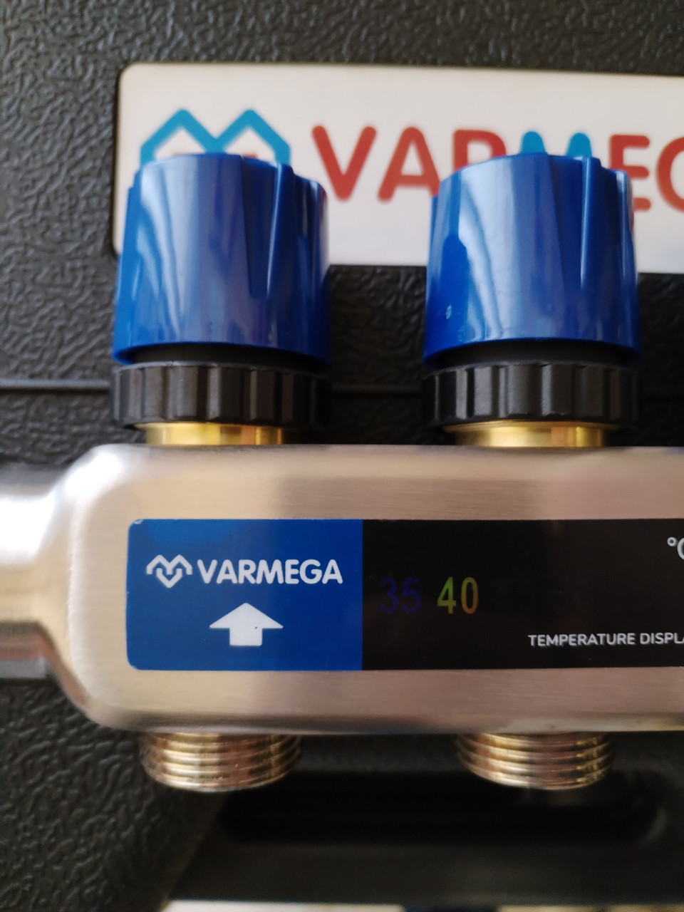 Распределительный коллектор (группа) с расходомерами Varmega VM15105 ВР 1", на 5 контуров 3/4" EK, нержавеющая - фото 3 - id-p152069044