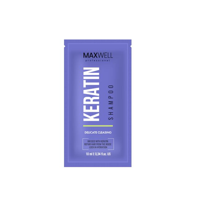 Шампунь увлажняющий для домашнего ухода MAXWELL Keratin Shampoo, 10 мл