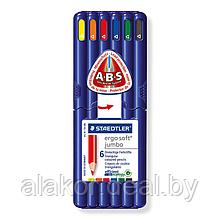 Набор цветных карандашей STAEDTLER ergosoft jumbo 158-SB6, 6шт.