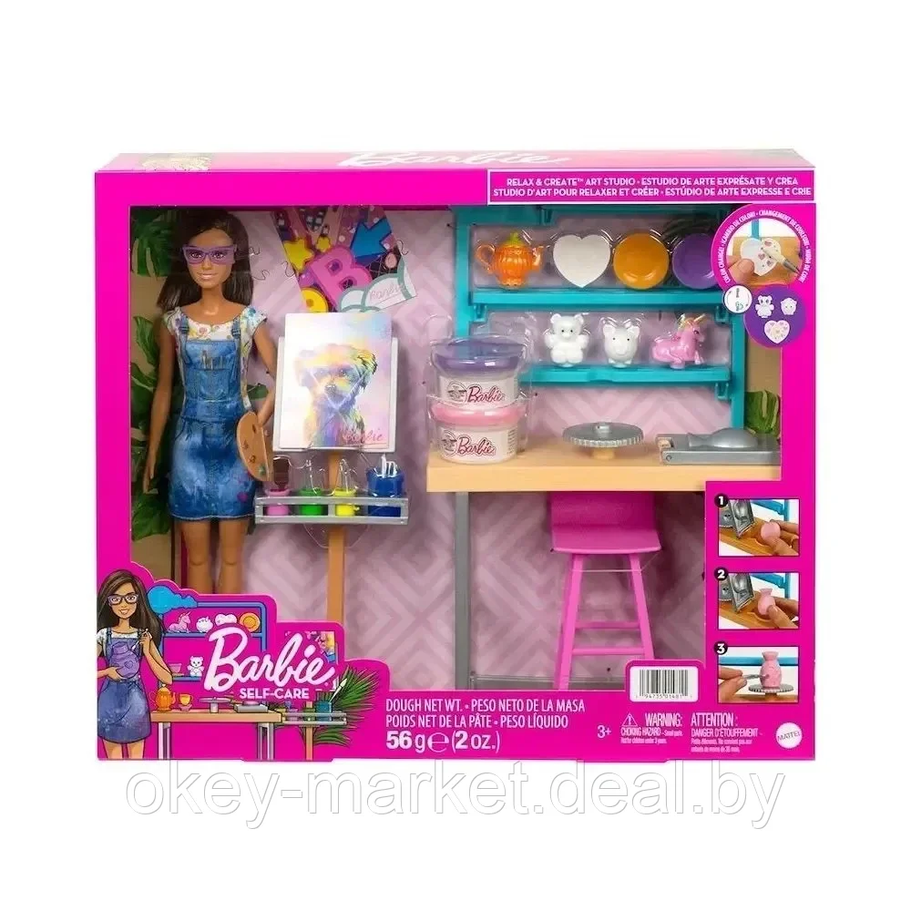 Игровой набор Mattel Barbie Творческая студия с аксессуарами HCM85 - фото 6 - id-p66753127