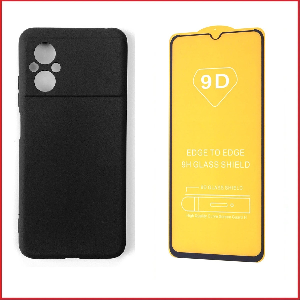 Чехол-накладка + защитное стекло 9D для Xiaomi Poco M5 - фото 1 - id-p215913400