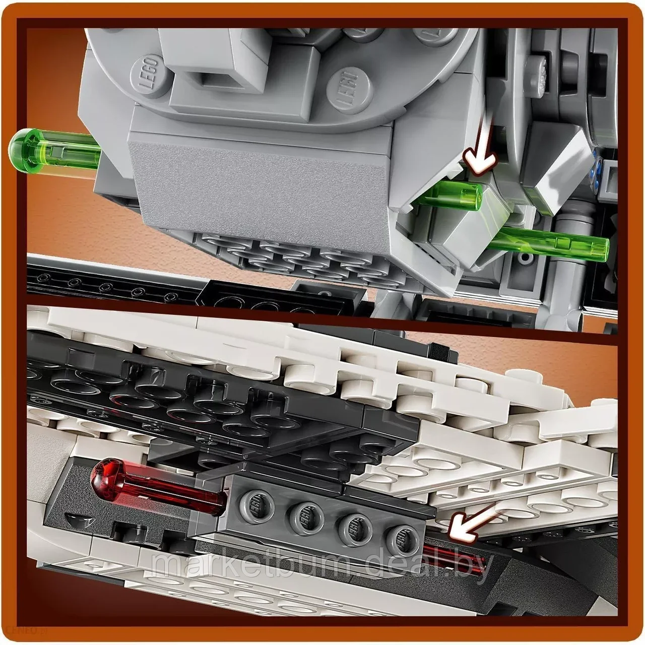 Конструктор LEGO Star Wars 75348, Мандалорский истребитель «Клык» против TIE-перехватчика - фото 8 - id-p215914746