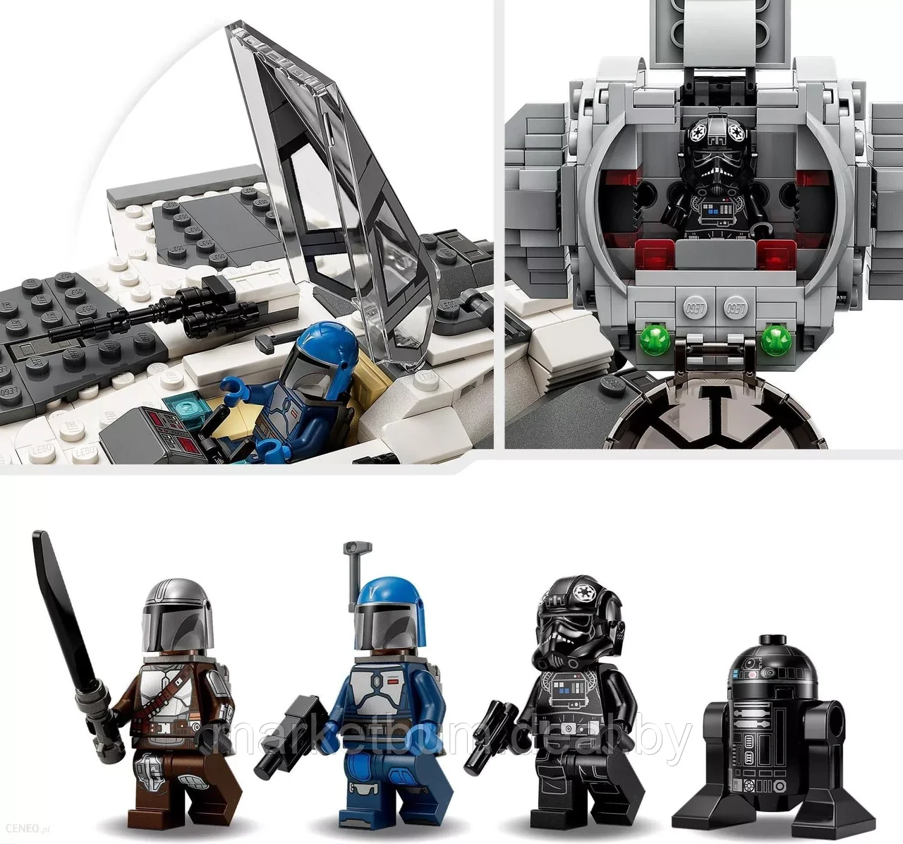 Конструктор LEGO Star Wars 75348, Мандалорский истребитель «Клык» против TIE-перехватчика - фото 5 - id-p215914746