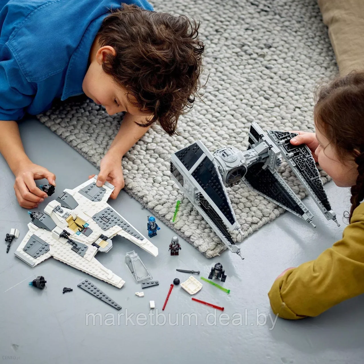 Конструктор LEGO Star Wars 75348, Мандалорский истребитель «Клык» против TIE-перехватчика - фото 10 - id-p215914746