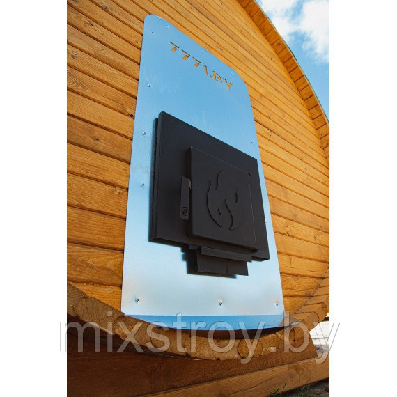 Баня-бочка ComfortProm 5 метров с печным узлом, предбанником и помывочной - фото 2 - id-p215911210