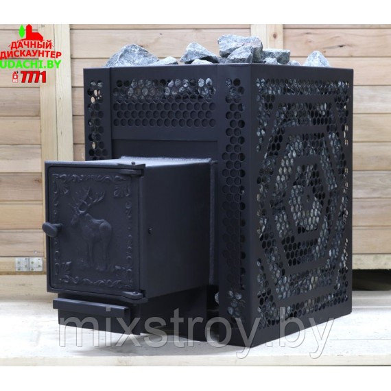 Печь банная ComfortProm ЧУГУН СТАНДАРТ, для парной до 20 кубов, вес 73 кг, длина дров до 40 см, на 130 кг - фото 3 - id-p215911446
