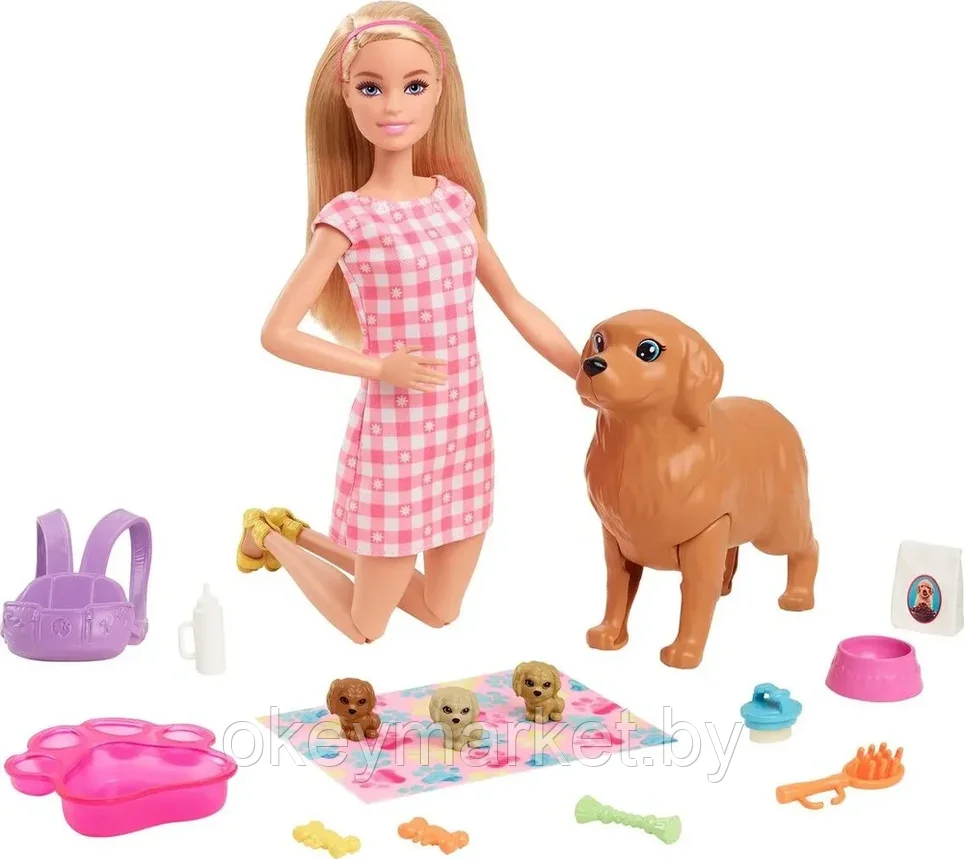 Набор игровой Barbie Новорожденные щенки HCK75, фото 2