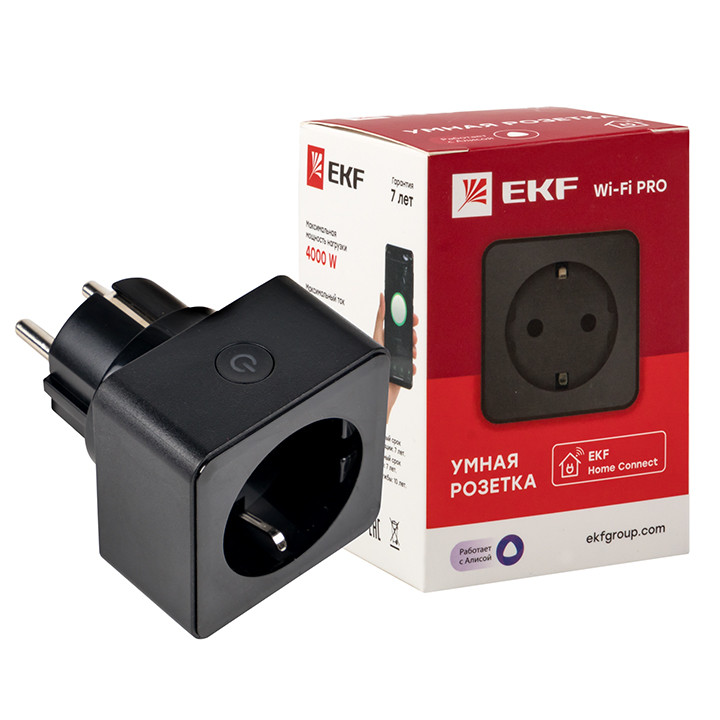 Умная розетка EKF Сonnect PRO Wi-Fi черная - фото 9 - id-p215933828