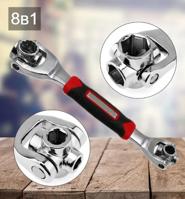 Универсальный ключ Professional Multi-Socket Wrench 8 в 1 - фото 5 - id-p215935153