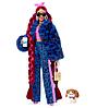 Кукла Barbie Экстра Doll в синем леопардовом костюме HHN09, фото 2