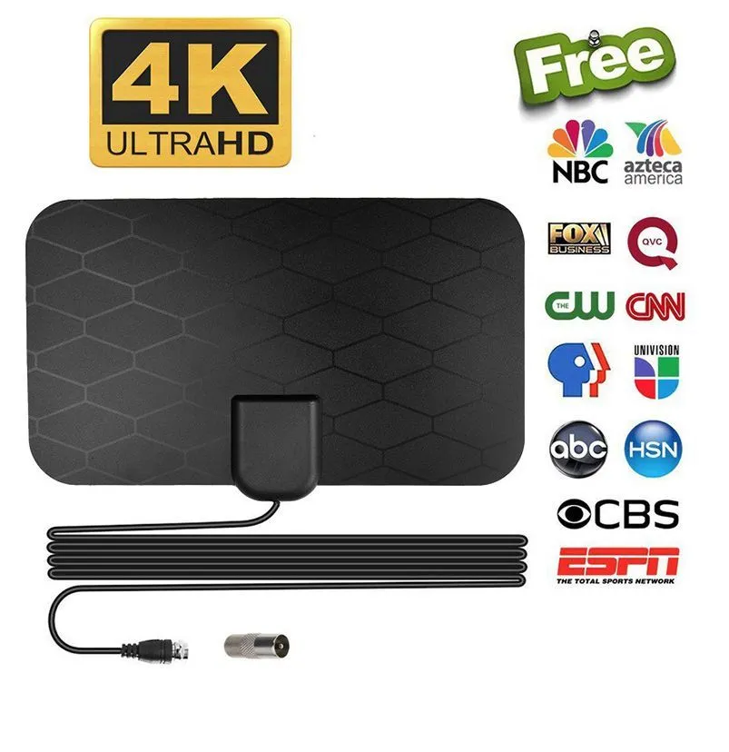 Телевизионная антенна TV Flat HD 4K ULTRA HD (FM/VHF/UHF, кабель 1,5 м) - фото 5 - id-p215939509