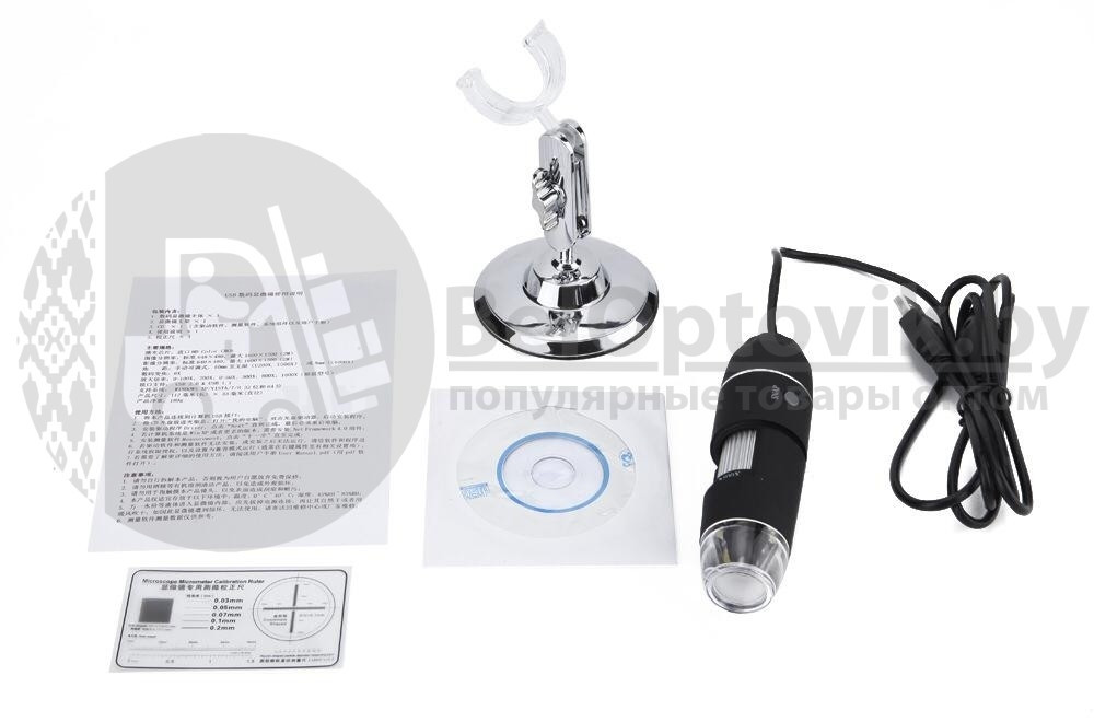 Цифровой USB-микроскоп Digital microscope electronic magnifier (4-х кратный ZOOM, с регулировкой 50-1000) - фото 2 - id-p215939511