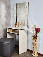 Туалетный столик с зеркалом и подсветкой стол для макияжа косметический дамский макияжный гримерный в спальню