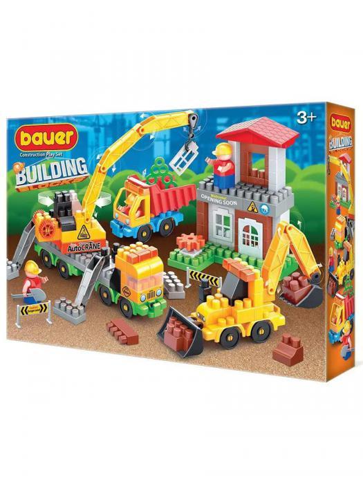 Детская развивающая игрушка конструктор для самых маленьких мальчиков Стройка большой крупный - фото 1 - id-p215916010
