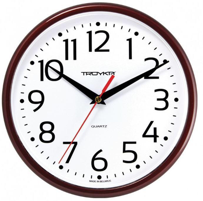 Часы настенные со стрелками интерьерные бесшумные стильные круглые в спальню зал гостиную MP85 коричневые - фото 2 - id-p215919182