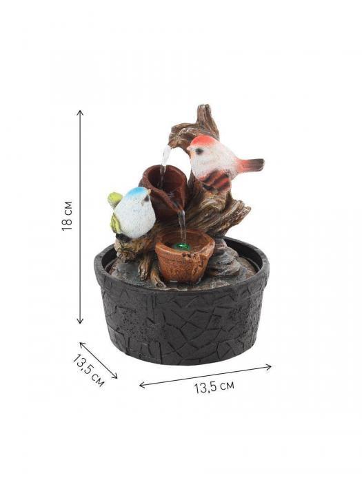 Фонтан настольный декоративный комнатный фонтанчик водопад VS35 с подсветкой - фото 4 - id-p215915164