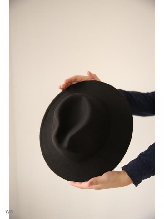 Шляпа женская мужская черная с большими полями 54-58 - фото 6 - id-p215915173