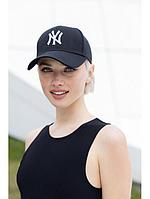 Кепка женская летняя черная стильная бейсболка головной убор с принтом New York