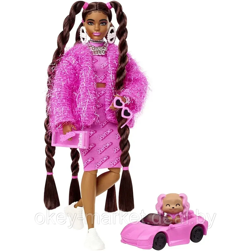 Кукла Barbie Экстра шатенка с косичками HHN06 - фото 1 - id-p184179564