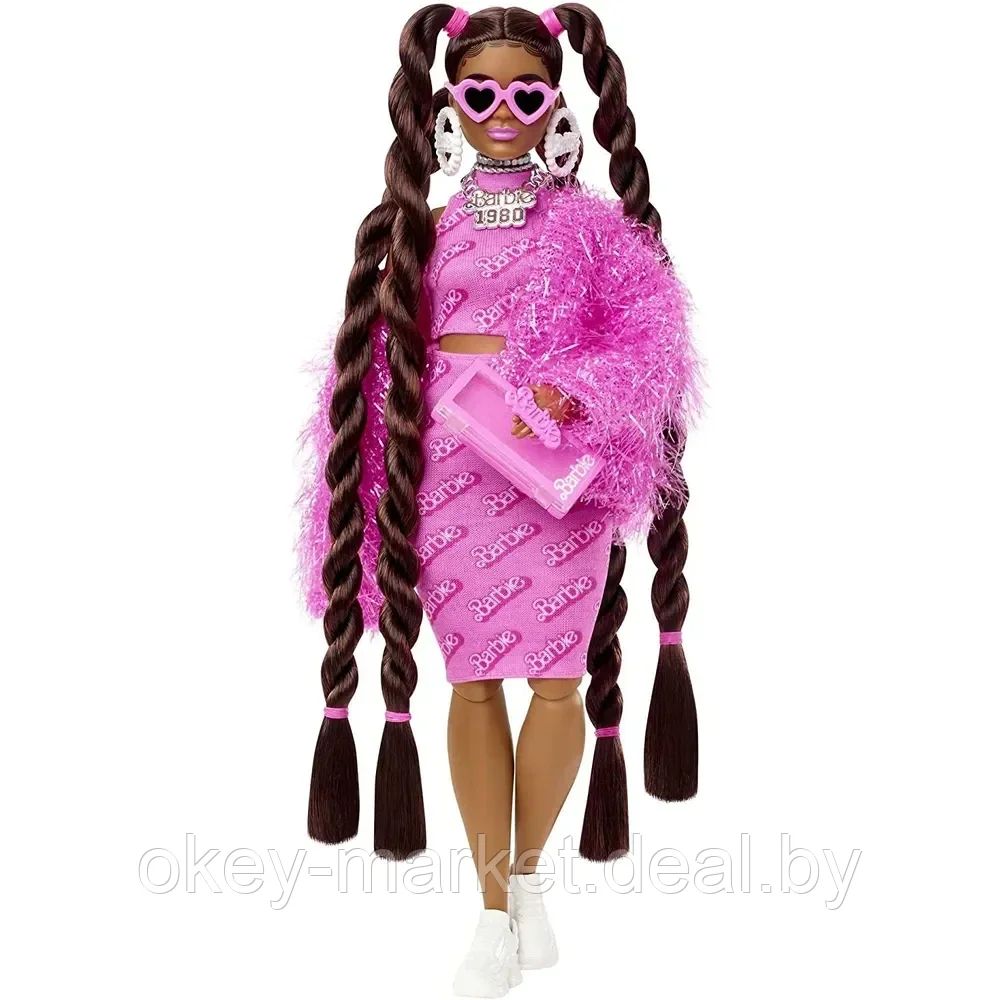 Кукла Barbie Экстра шатенка с косичками HHN06 - фото 9 - id-p184179564