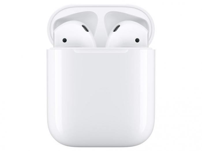 Беспроводные bluetooth наушники Apple AirPods в зарядном футляре MV7N2RU/A - фото 1 - id-p215924531