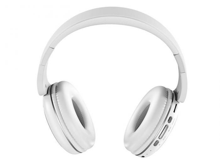 Наушники беспроводные с микрофоном Hoco W23 Brilliant Sound белые Bluetooth накладные большие - фото 1 - id-p215923477