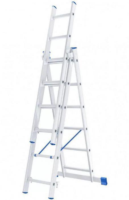 Лестница алюминиевая трехсекционная СИБРТЕХ 97817, 7 ступеней - фото 1 - id-p215922425