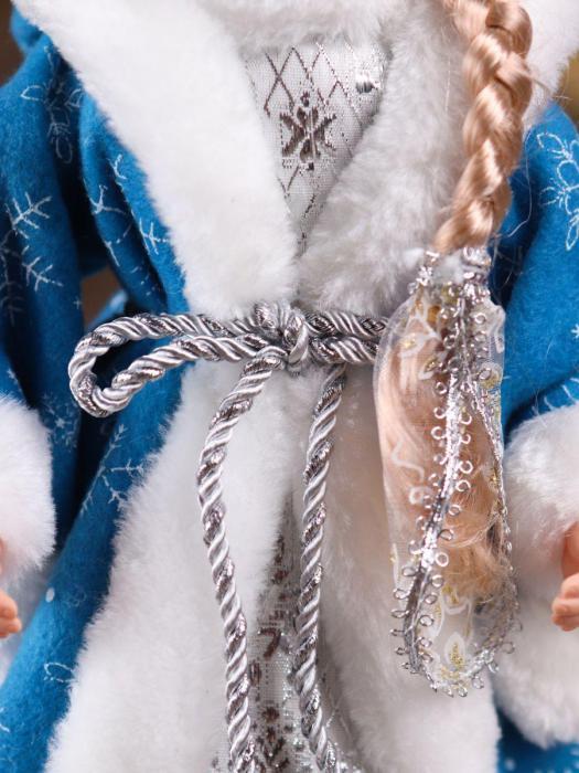 Музыкальная игрушка Снегурочка поющая под елку новогодняя кукла фигурка 30 см фигура декоративная - фото 7 - id-p215916216