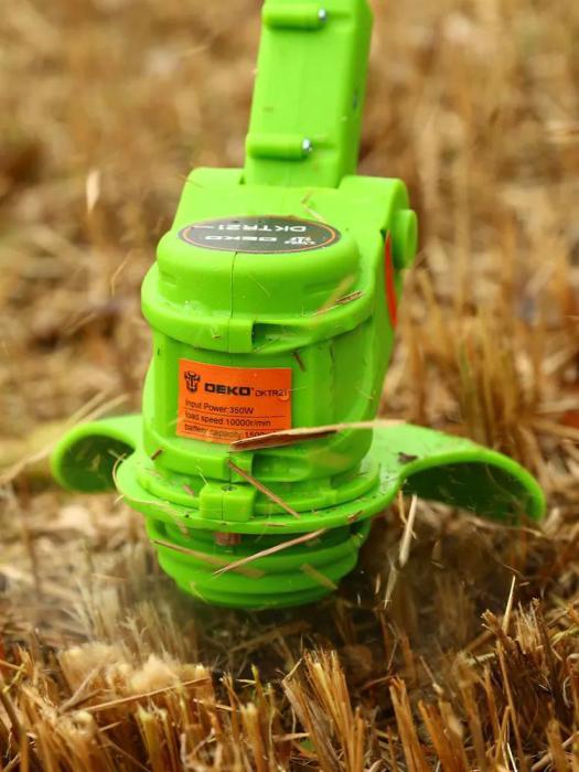 Триммер садовый аккумуляторный DEKO DKTR21 электрическая ручная газонокосилка для травы газона сада дачи - фото 8 - id-p215920439
