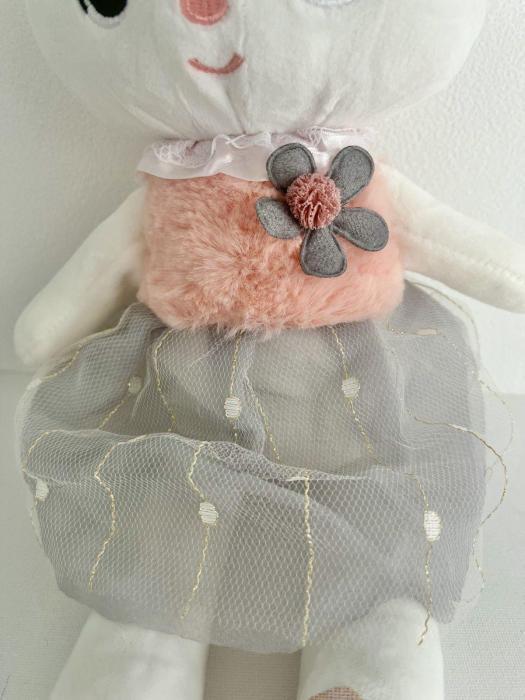 Зайка мягкая плюшевая детская игрушка сплюшка-подушка заяц зайчик кролик для сна девочек малышей - фото 7 - id-p215916304