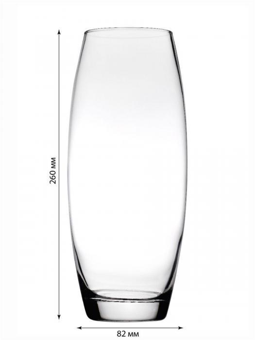 Стеклянная прозрачная ваза стекло Alibero из стекла для цветов и декора - фото 3 - id-p215916324