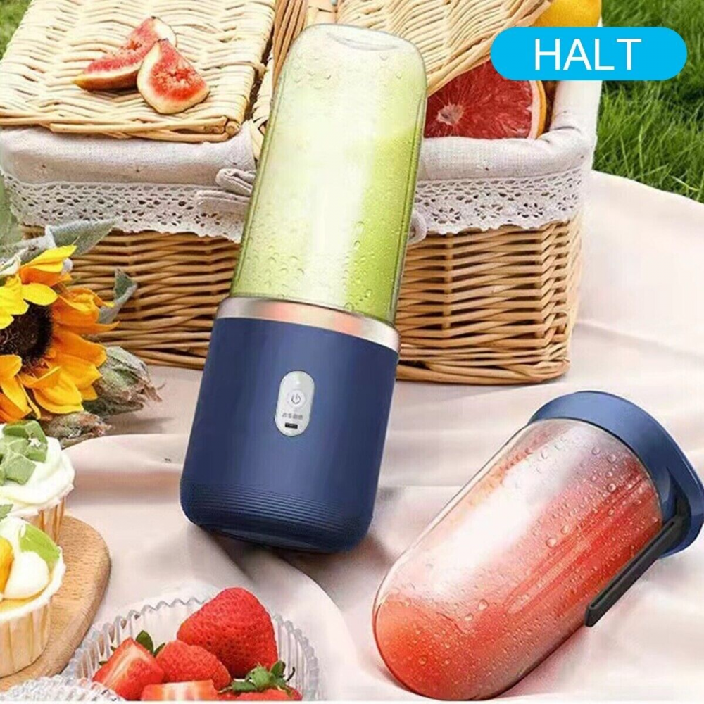 Портативный блендер Small Portable Juice 3 в 1, 40W для смузи, коктейлей, детского питания (6 лезвий, запасная - фото 7 - id-p215941793