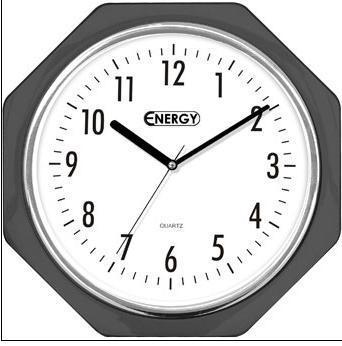Настенные восьмиугольные часы стрелки кварцевые ENERGY EC-6 интерьерные оригинальные для спальни дома - фото 1 - id-p215919455