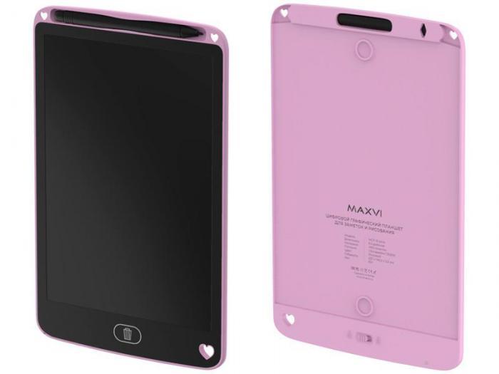 Графический планшет Maxvi MGT-01 розовый детский планшет для рисования детей - фото 1 - id-p215919477