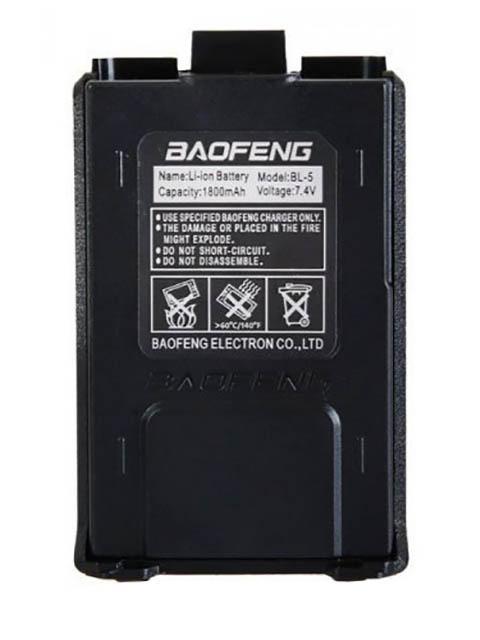 Аккумулятор для рации Baofeng UV-5R 1800mAh 3120 - фото 1 - id-p215921577