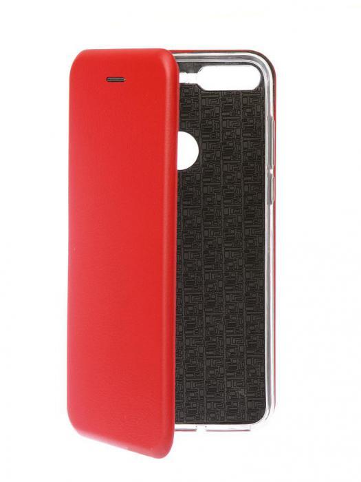 Чехол-книга для телефона на Huawei 7C Pro силиконовый красный 12407 Хуавей - фото 1 - id-p215924736