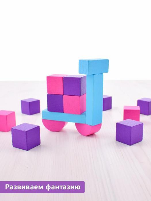 Кубики детские деревянные Конструктор из дерева для игры малышей детей - фото 6 - id-p215915388