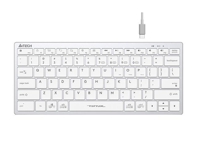 Беспроводная клавиатура A4Tech Fstyler FBX51C белая Bluetooth - фото 1 - id-p215916374